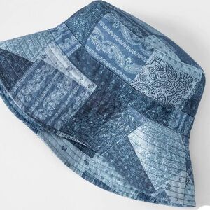 New Kids' Patchwork‎ Bandana Bucket Hat - art class Blue